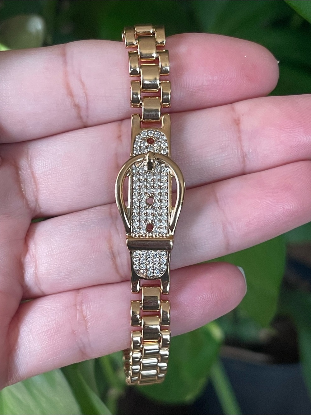 Belt Buckle Zircon Bracelet